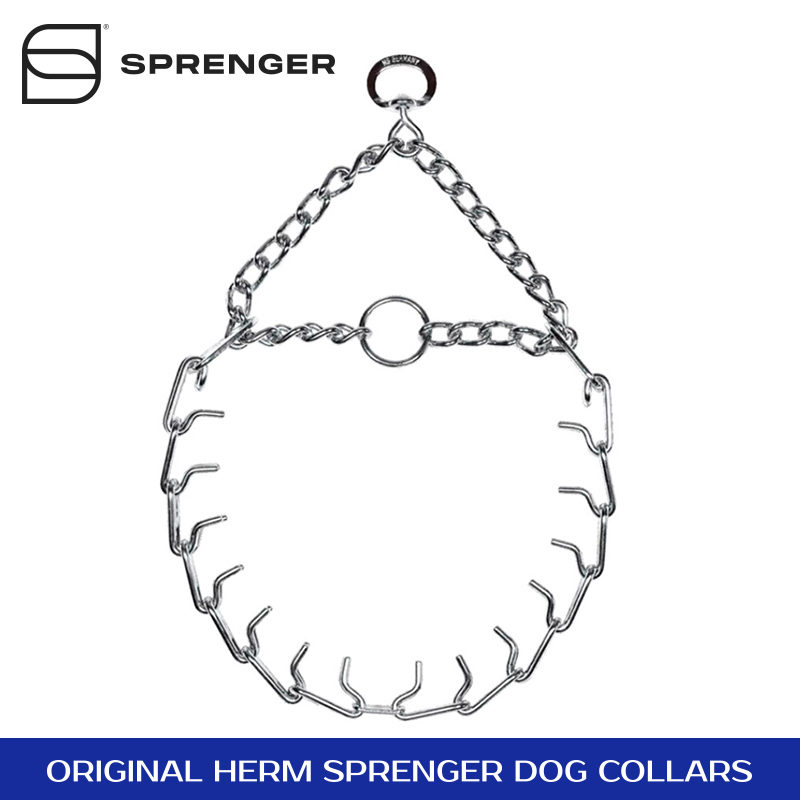 ULTRA-PLUS Chrome Plated Prong Collar with Center-Plate, Assembly